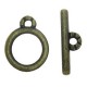 Metal Toggle clasp 14x4mm Antique bronze